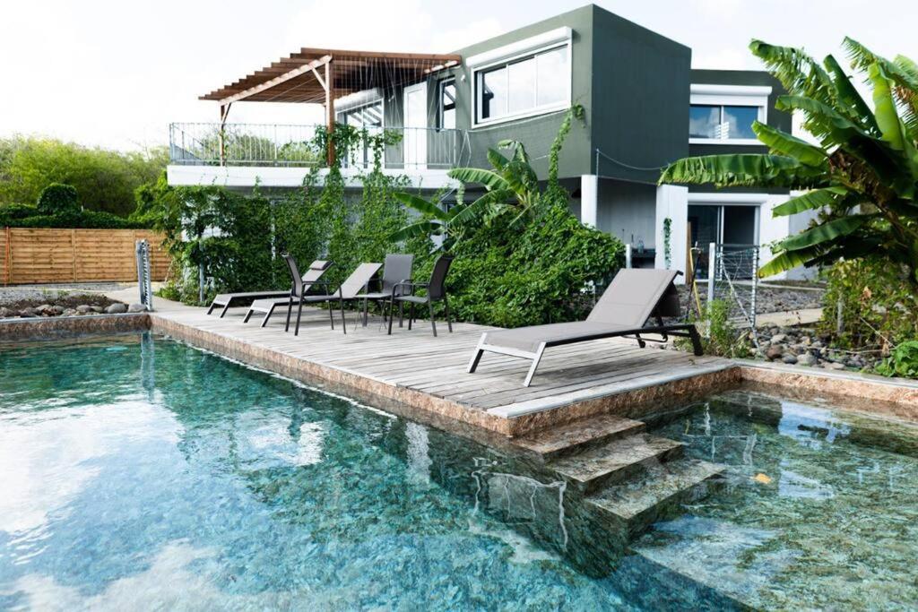 T3 Lumineux Avec Vue Exceptionnelle Et Piscine Oasis De Nature Et Serenite Petit-Canal Экстерьер фото